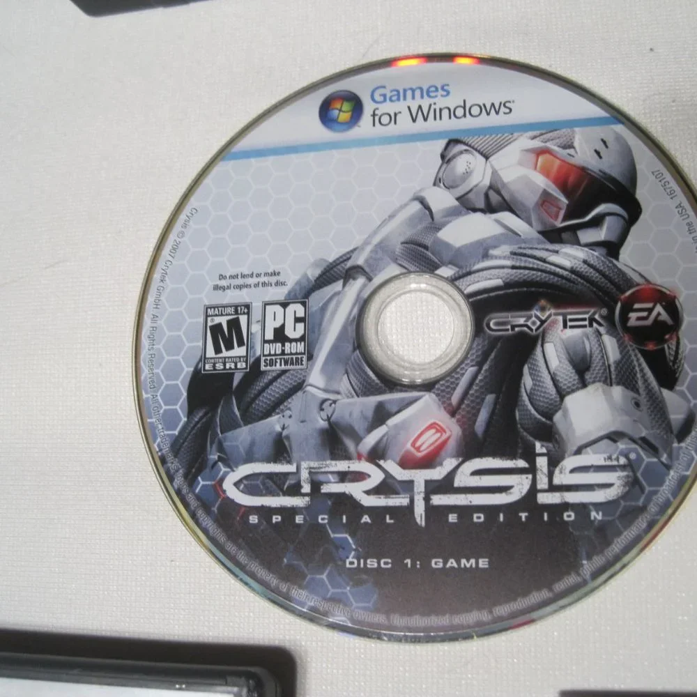 CRYSIS Limited Edition and CRYSIS WARHEAD and Wars PC Games (2008, rated M 17+)
